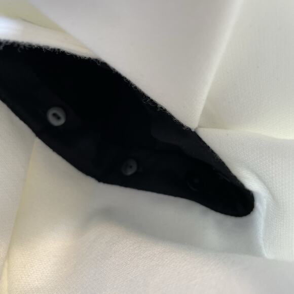 Anne Fontaine Women's Black White Moera Ruffle Dress Size 38 Parisian Chic - Picture 10 of 14